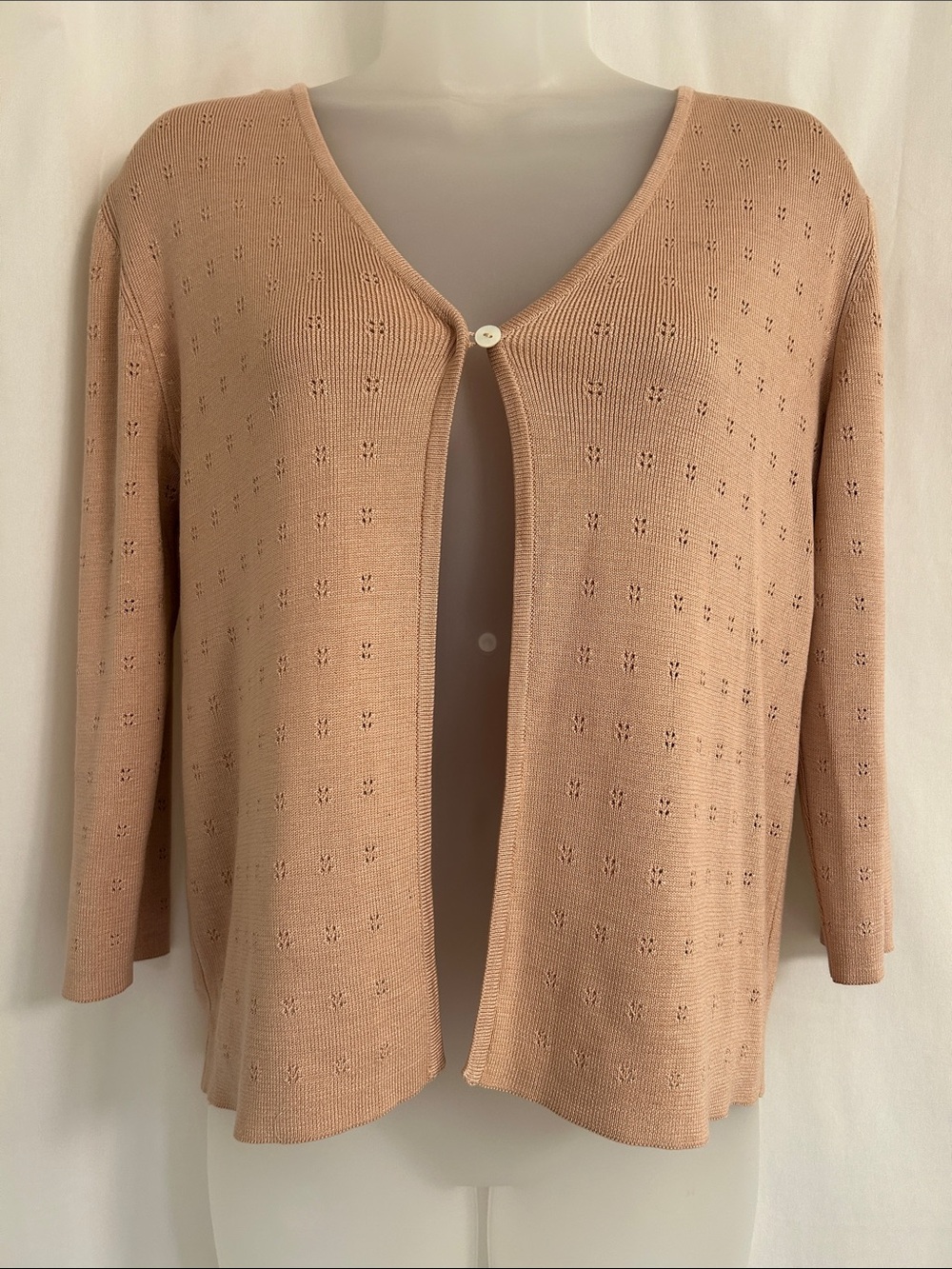Women's Lightweight Vintage Knit Cardigan - Dusty Rose